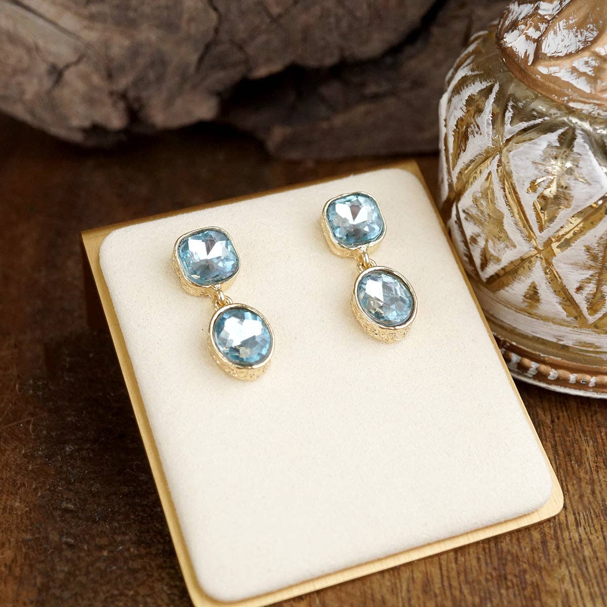 Brilliant Bond – Double Crystal Drop Earrings