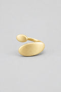 Minimalist Geometric Water Drop Open Ring