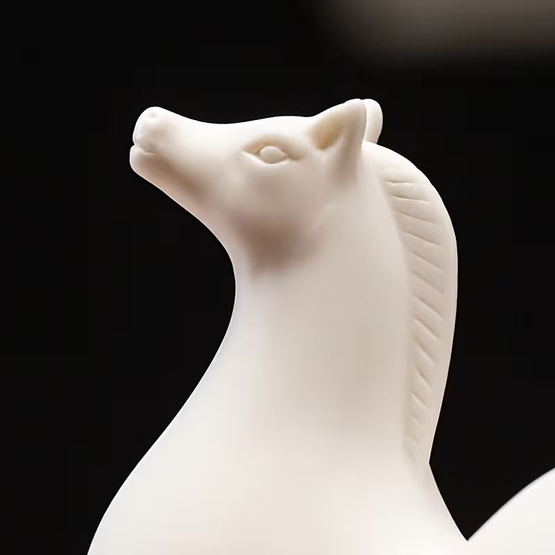 Small White Ceramic Horse