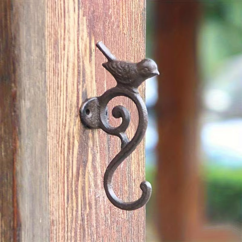 Cast Iron Bird S-Shaped Wall Hook