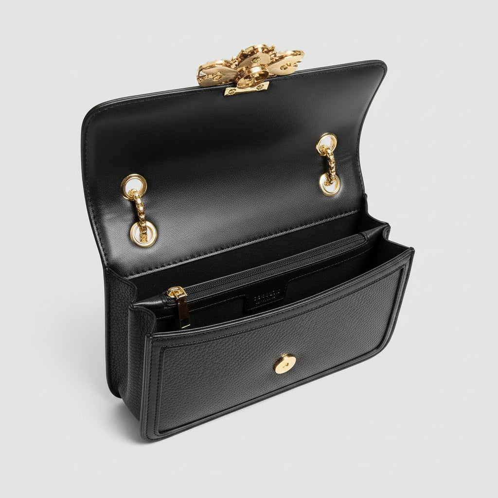 Retro Snake Pu Leather Bee Pendant Shoulder Bag