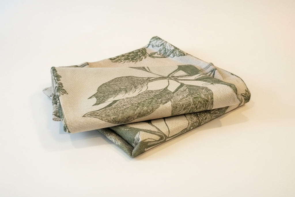 Green Floral Vintage Pillows