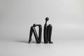Black Modern Decor Bookends