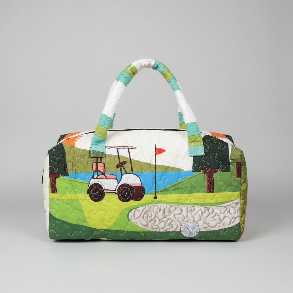 Golf Themed Bohemian 3D Quilted Handbag