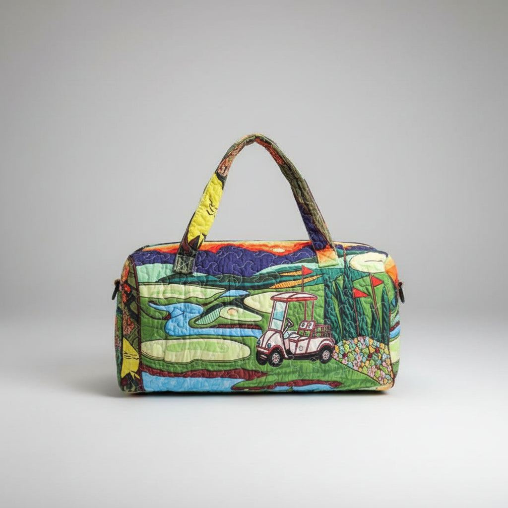 Golf Themed Bohemian 3D Quilted Handbag