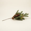 Evergreen Holly & Berries Pick Stem | 18"