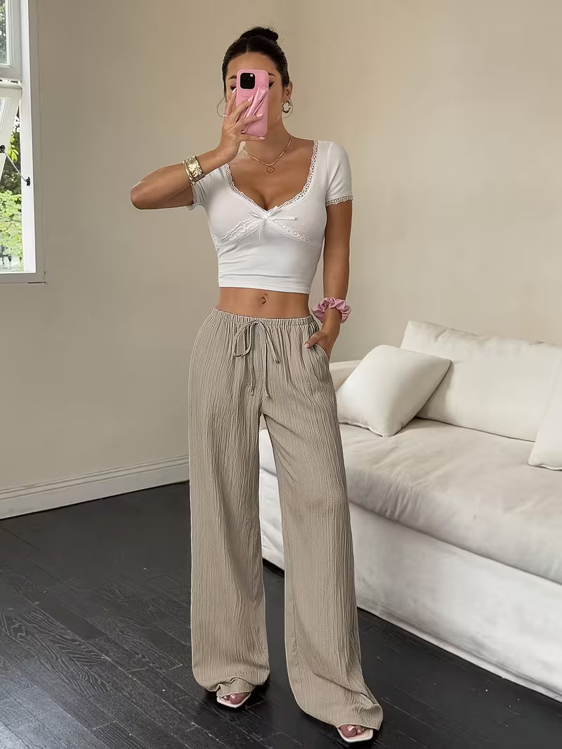 Women's Elegant Wide-Leg Pants