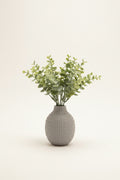 Eucalyptus in Small Grey Textured Vase