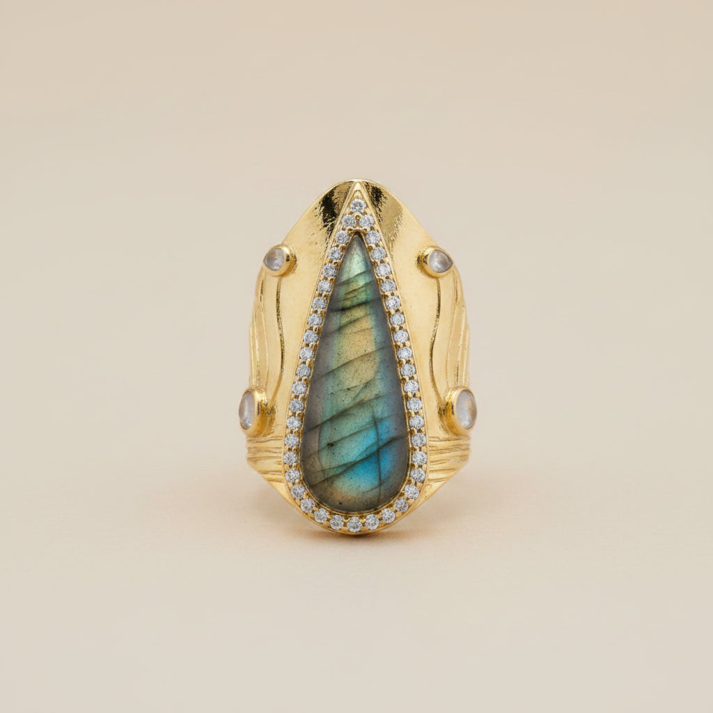 PHOEBE´S - Precious Stone Ring: Labradorite