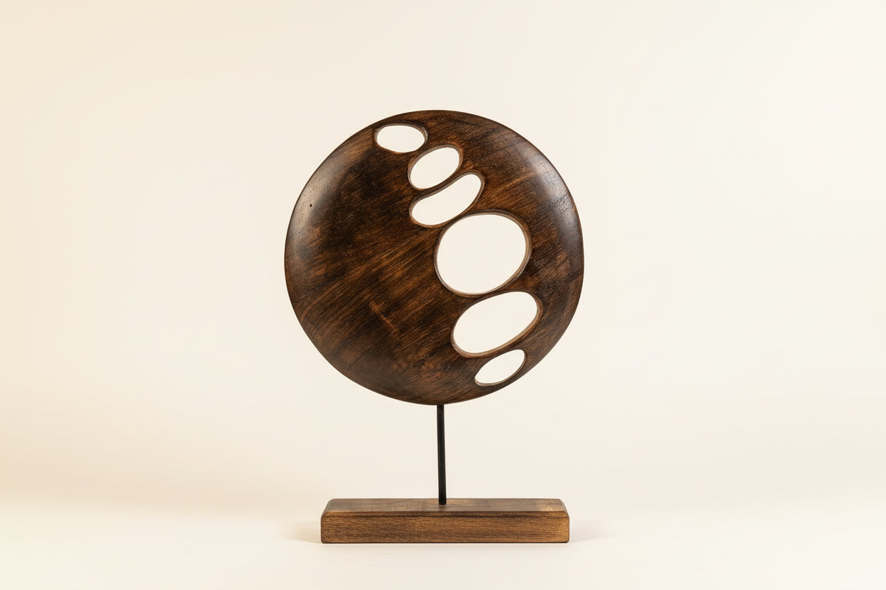 Mango Wood Circle Sculpture