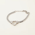 Stainless Steel Heart Chain Bracelet