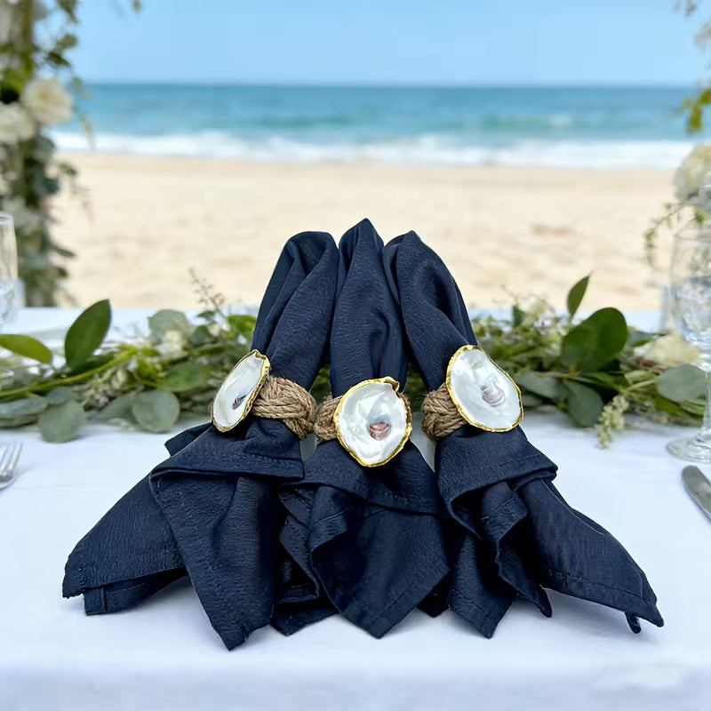 Set of 4 Oyster Napkin Rings
