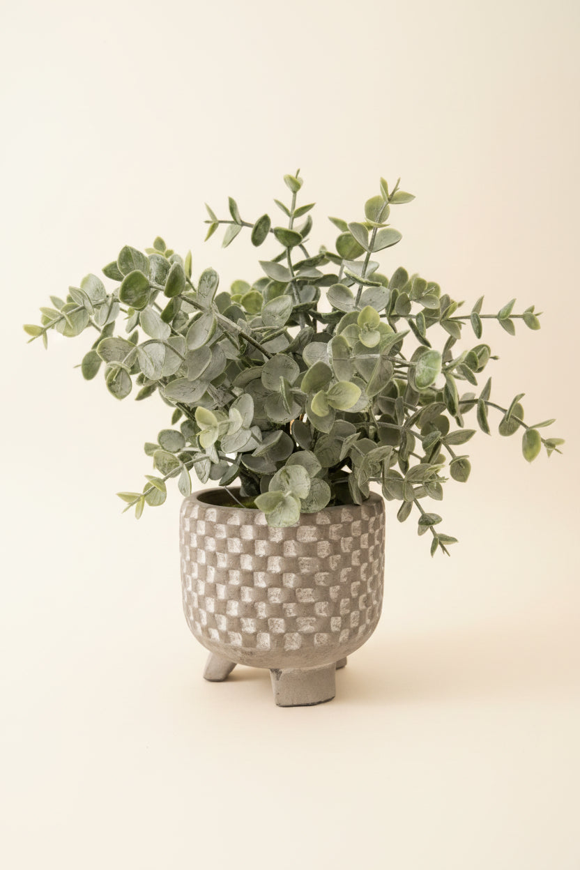 Eucalyptus Faux Planter