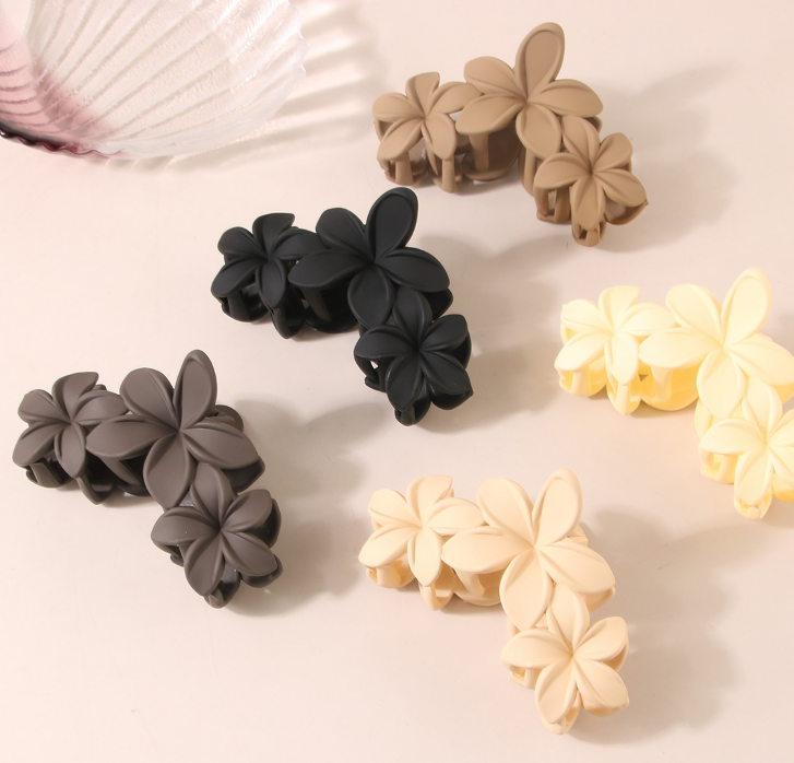 Three Flower Claw Clips