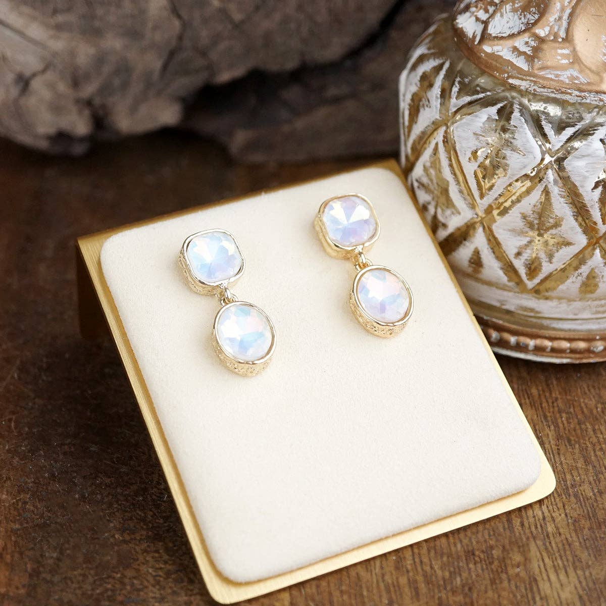Brilliant Bond – Double Crystal Drop Earrings