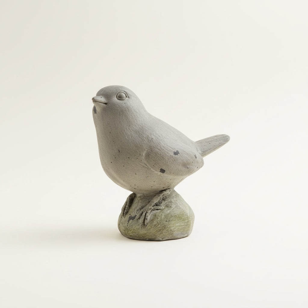 Cement Finished Birds | Set of 2