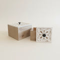 Distressed White Flower Wood Box Set