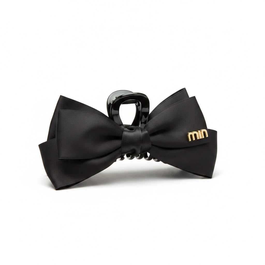 Large Satin Bow Hair Clips