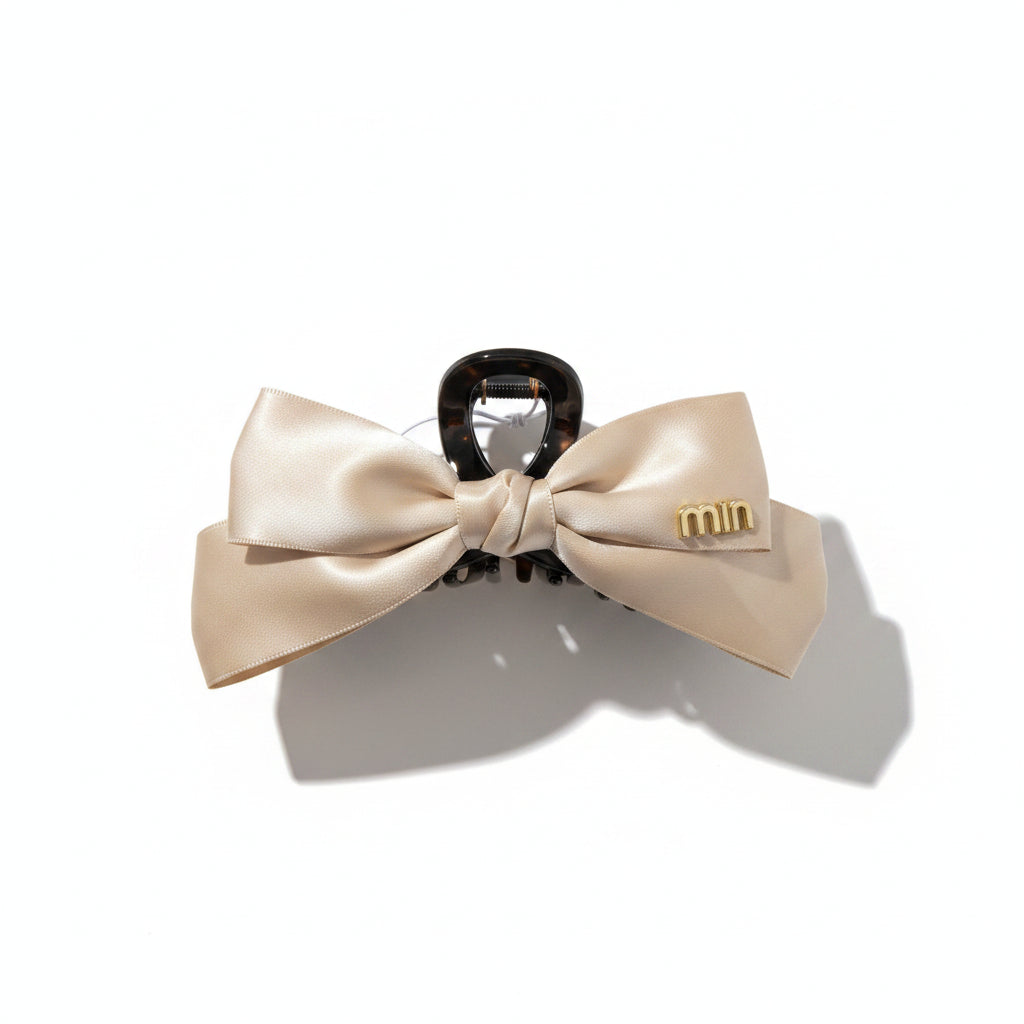 Large Satin Bow Hair Clips