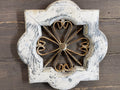 Ojo Farmhouse Wall-12.5 in-Wood & Iron-Vintage White
