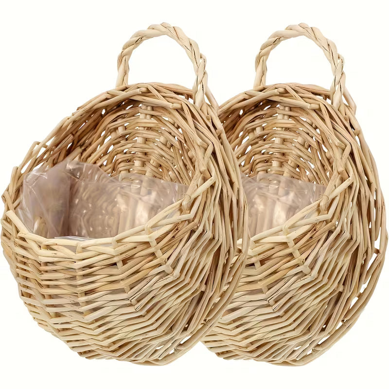 2pcs Woven Hanging Basket