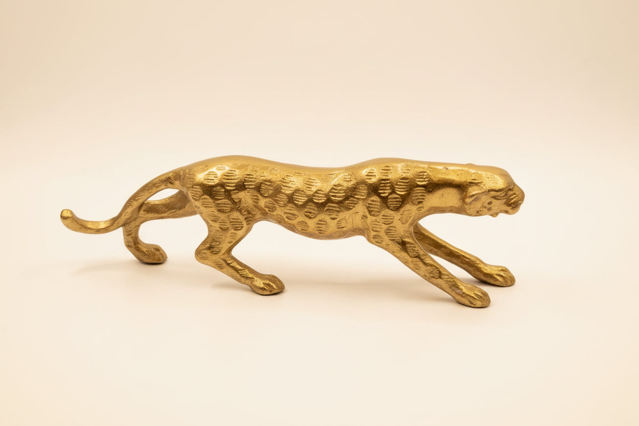Gold Leopard Sculpture