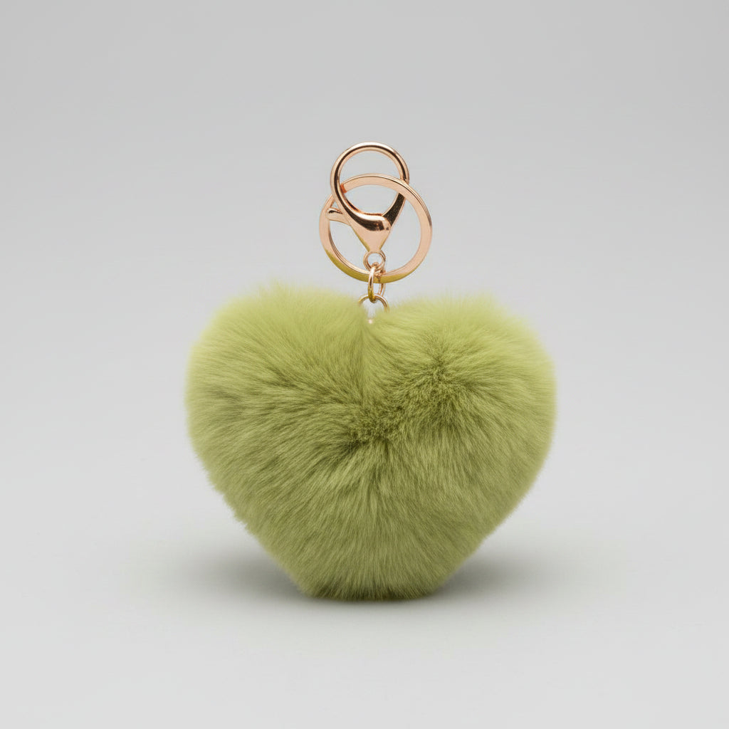 Heart Shaped Plush Bag Charms