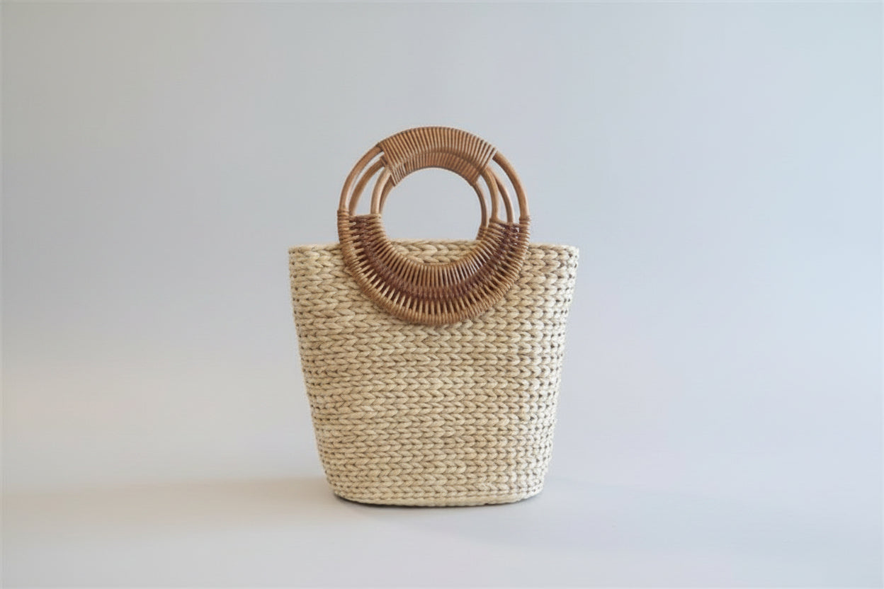 Straw Bucket Bag
