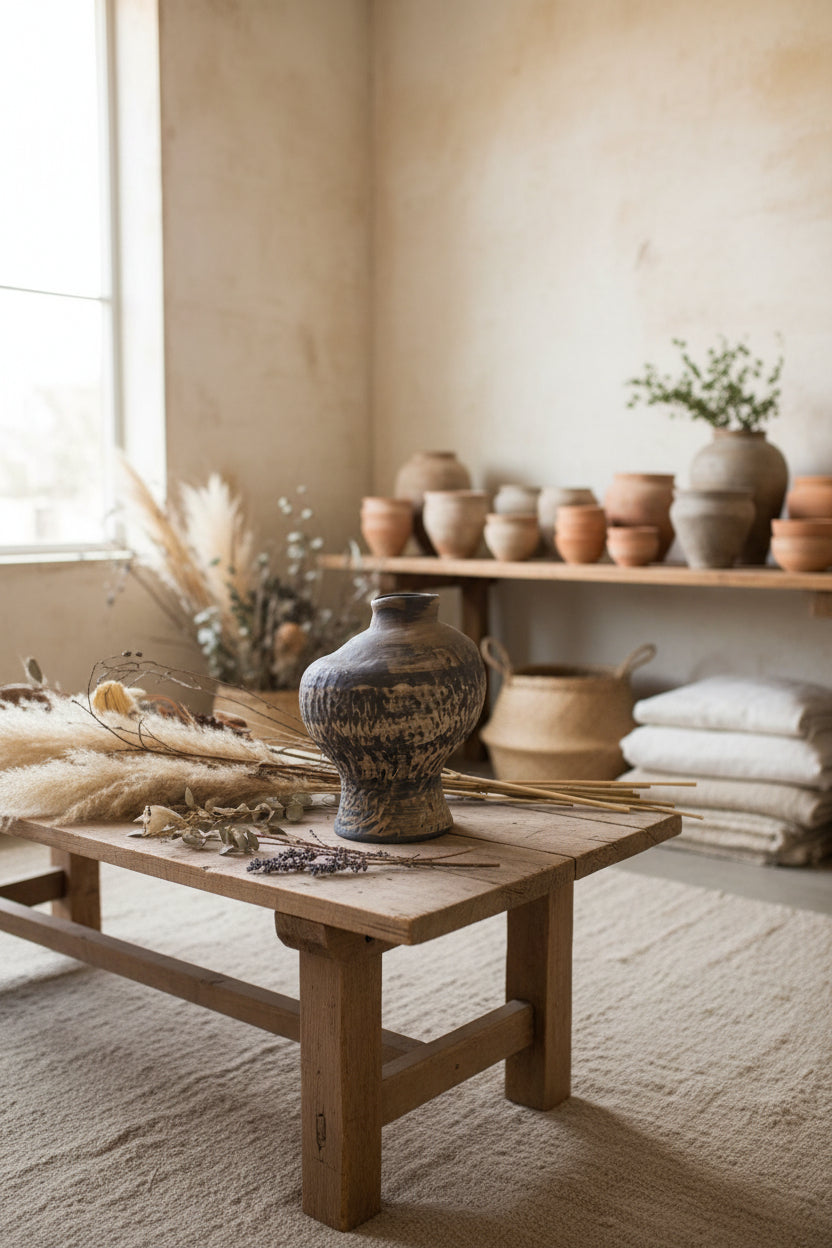 Organic Brown Texture Vase