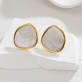 Irregular Pebble Stud Earrings