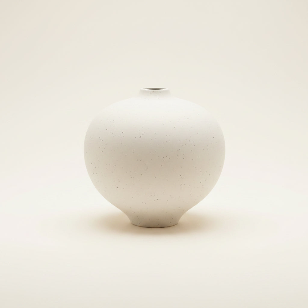 Primavera Round White Vase
