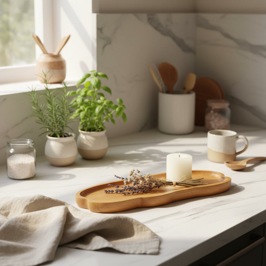 Wooden Organic Shaped Tray