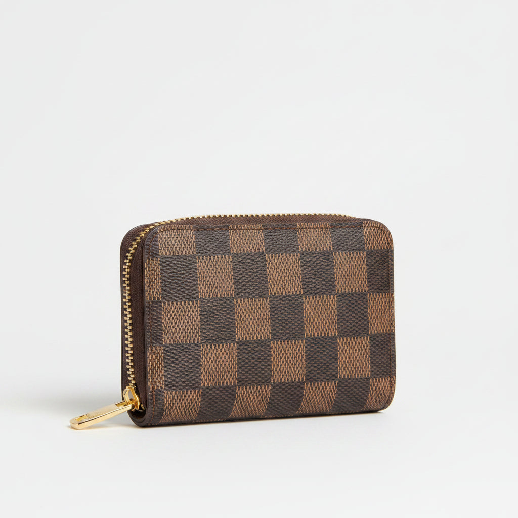 PU Leather Checkered Wallets