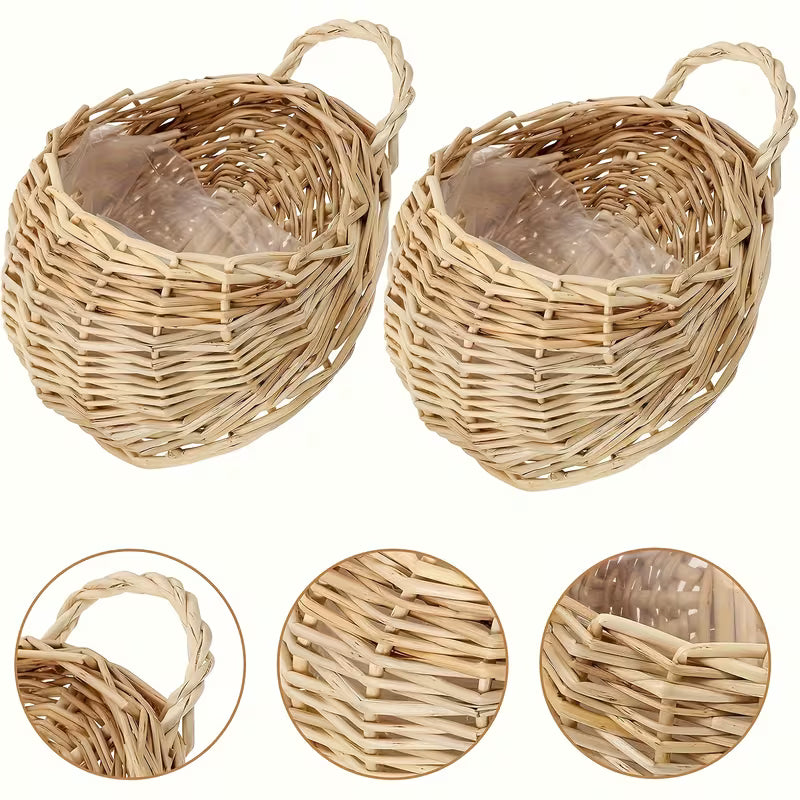 2pcs Woven Hanging Basket