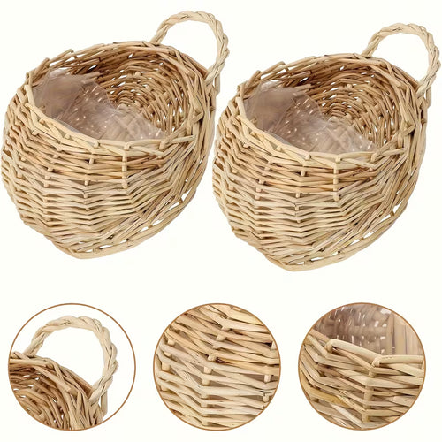 2pcs Woven Hanging Basket