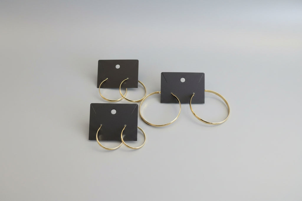 Simple Stainless Steel Hoop Earrings