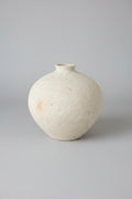 Beige Texture Round Moon Vase