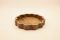 Scalloped Hand Carved Wooden Tray
