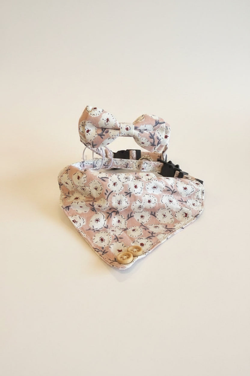 Pet Collar And Bandana Set