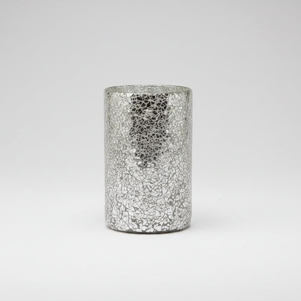 Silver Crackled Vase