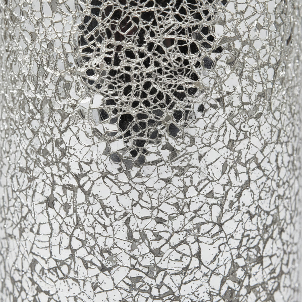 Silver Crackled Vase