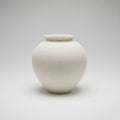 Short Beige Ceramic Vase