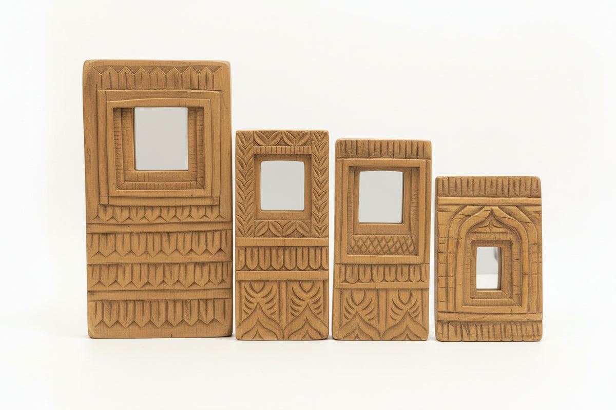 Rectangular Wooden Carved Mirrors