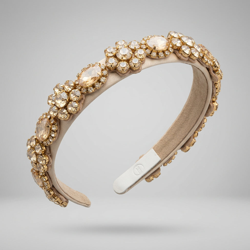 Baroque Floral Rhinestone Headband