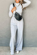 Lounge Long Sleeve Top & Wide Leg Pants Set