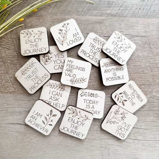 Positive Affirmation Wooden Tokens