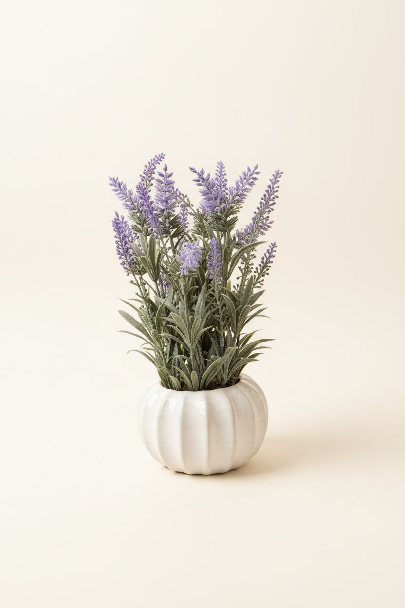 Lavender in Small Glossy Vase