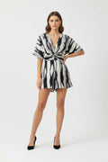 Women’s Deep V Short Sleeve Bodysuit Romper