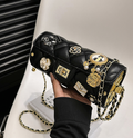 Faux Leather Black Shoulder Bag