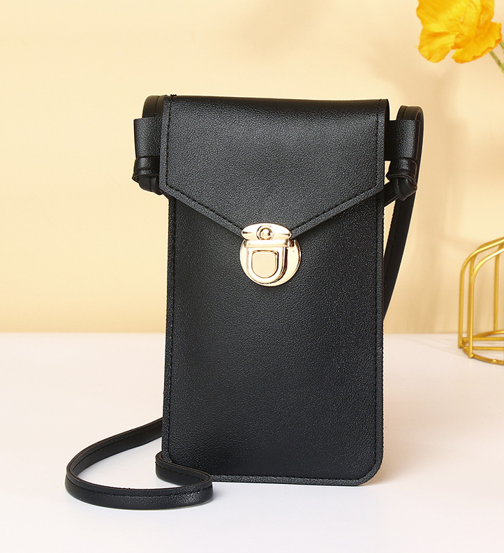 Pu Leather Phone Crossbody Wallet